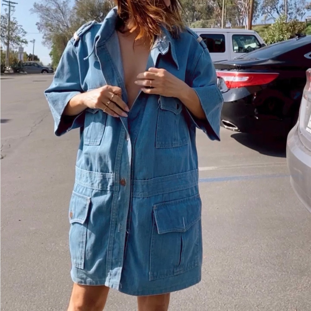 🌸Short-sleeve Denim Jacket.